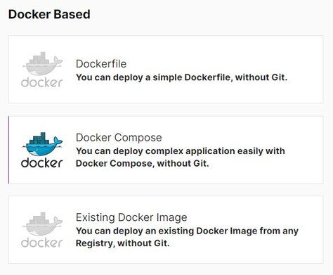 Coolify docker compose based resources without Git